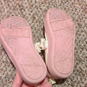 Cat And Jack - Floral Pink Velcro Kids Shoes, Rubber Bottom, Mary Jane